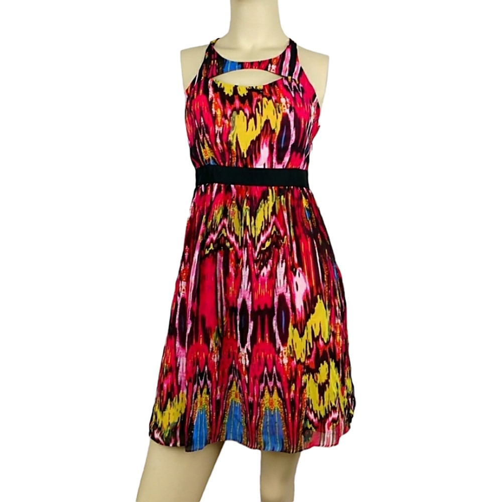RAMPAGE Abstract Multicolor Dress Womens Junior Small - Picture 1 of 5
